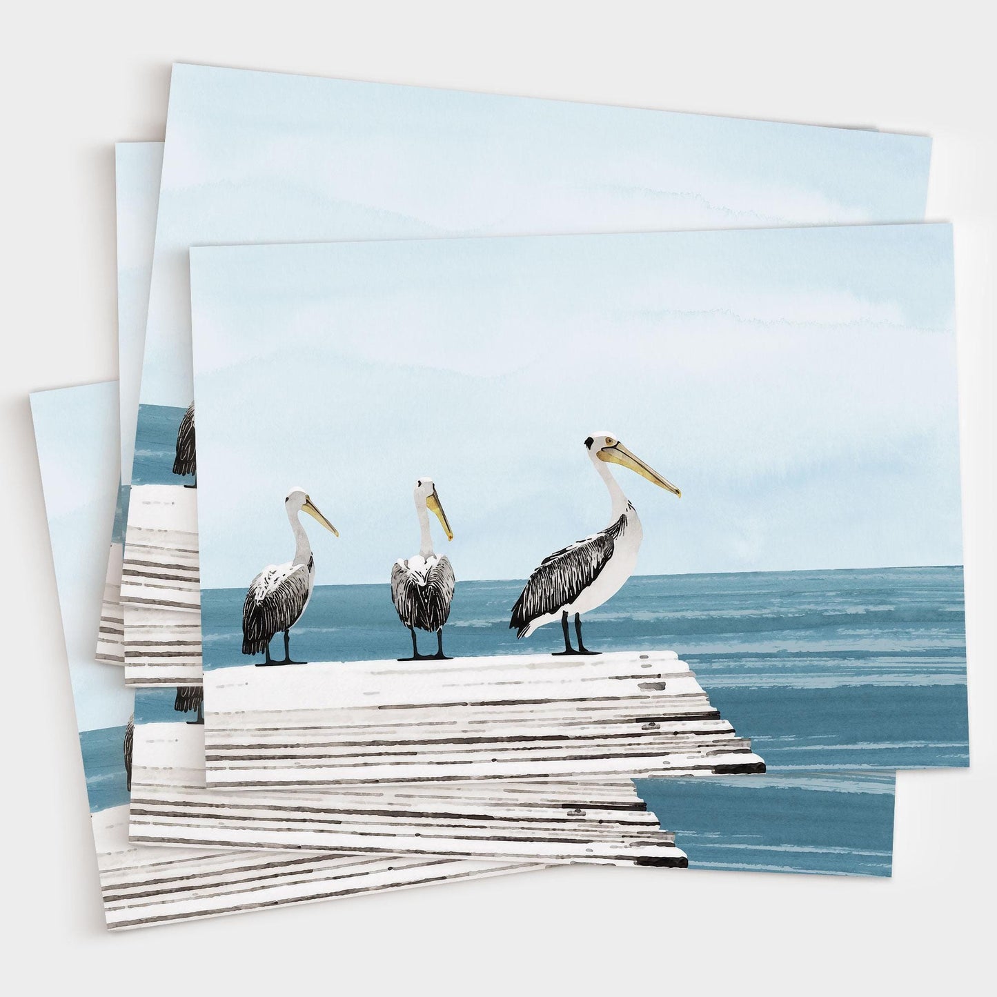 Pelican Pier Note Cards